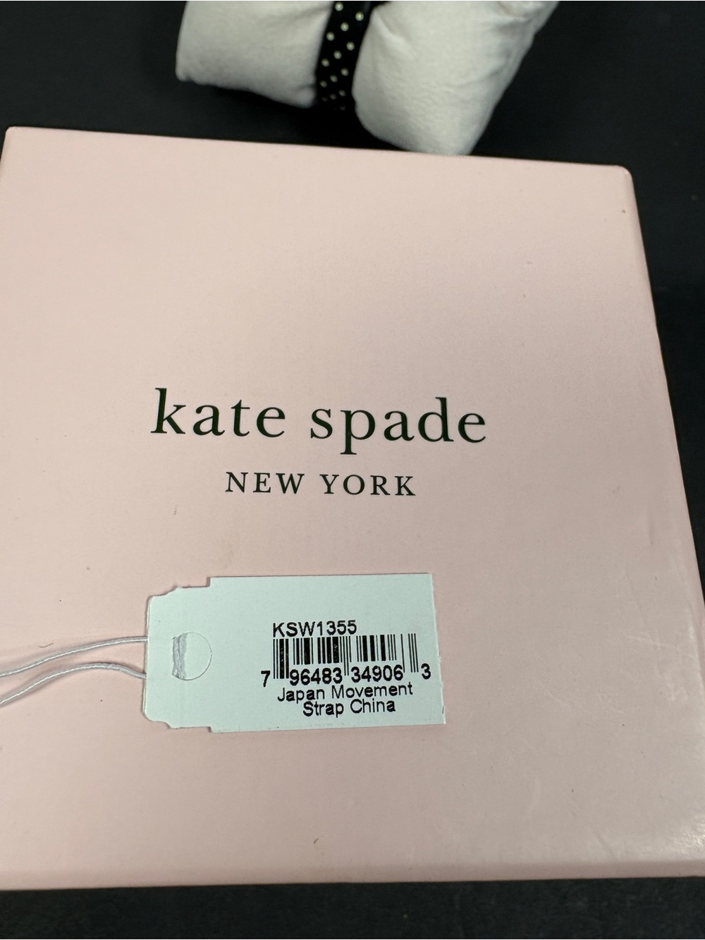 Kate Spade New York Park Row Watch Black Polka Dot New in Box KSW 1355 12MM Band - Picture 2 of 13